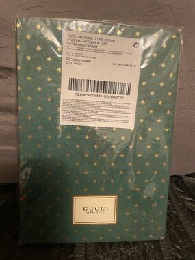 Gucci Green Notebook with Gold Star Motif